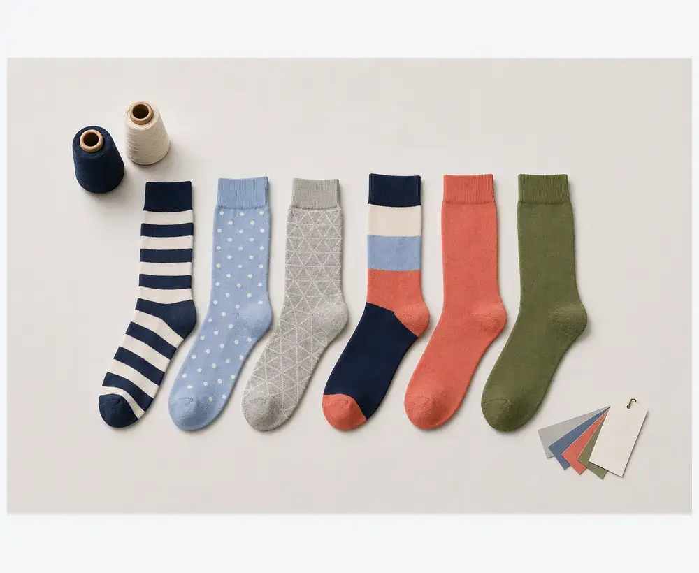 Custom sock development with yarn and color options