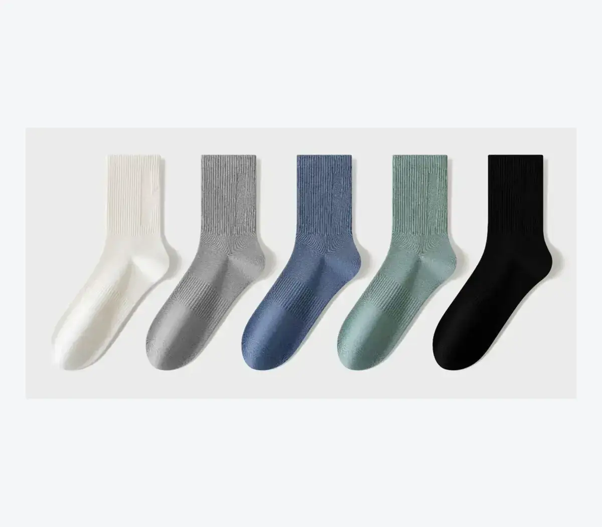 QYQ ready stock solid color socks